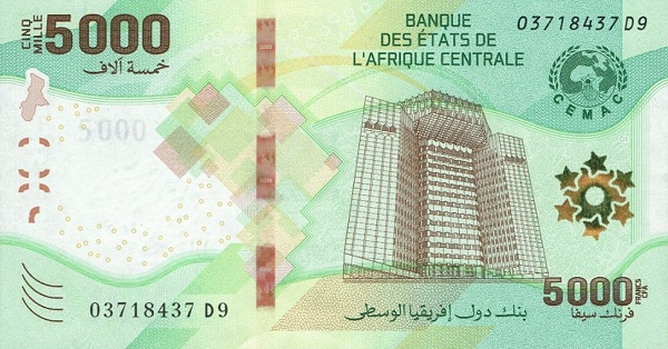 PNew (PN703) Central African States - 5000 Francs 2020 (2022)